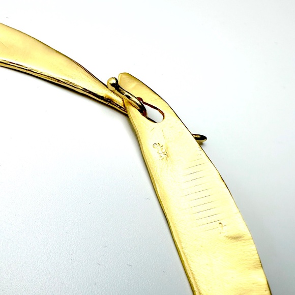 Eucalyptus Leaf Gold Collar Necklace by Michael Michaud — Signed — NWOT - Picture 8 of 9